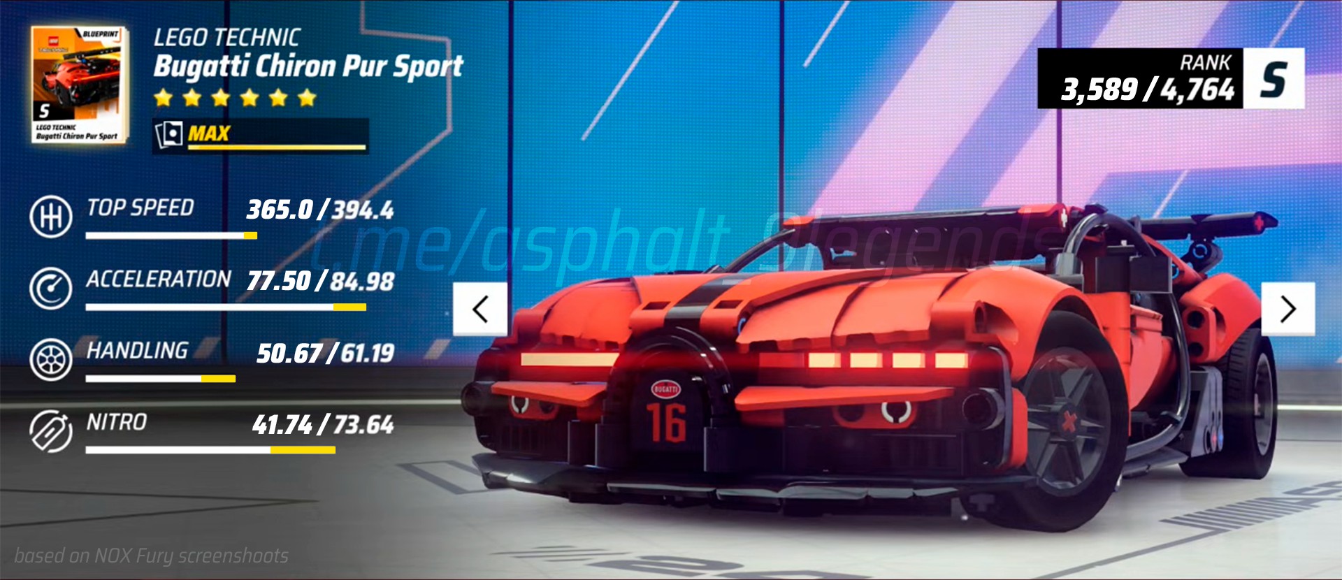 Lego Technic Bugatti Chiron Pur Sport